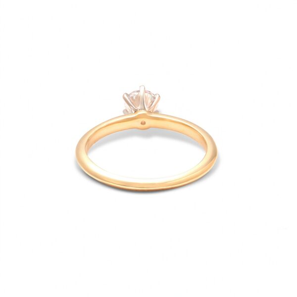 Pierścionek soliter złoto two tone 14 K - 0,50 ct brylant - obrazek 4