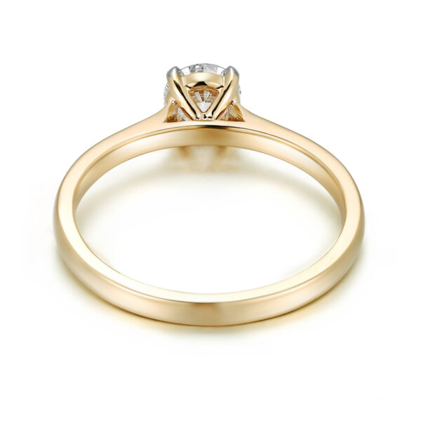 Pierścionek zaręczynowy złoto two tone 14 K - 0,50 ct brylant - obrazek 5