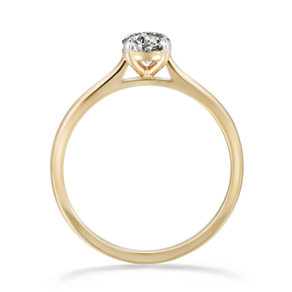Pierścionek zaręczynowy złoto two tone 14 K - 0,50 ct brylant - obrazek 4