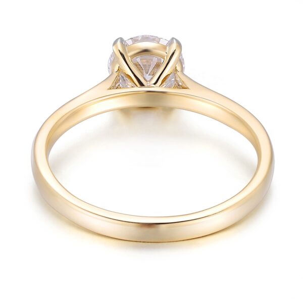 Pierścionek zaręczynowy złoto two tone 14 K - 1,00 ct brylant - obrazek 6