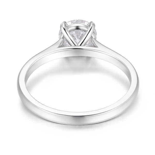 Pierścionek zaręczynowy białe złoto 14 K • 1.00 ct brylant - obrazek 6