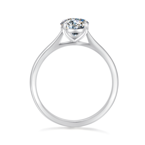 Pierścionek zaręczynowy białe złoto 14 K • 1.00 ct brylant - obrazek 5