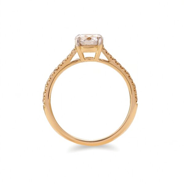 Pierścionek złoty z diamentami 1.16ct - obrazek 4
